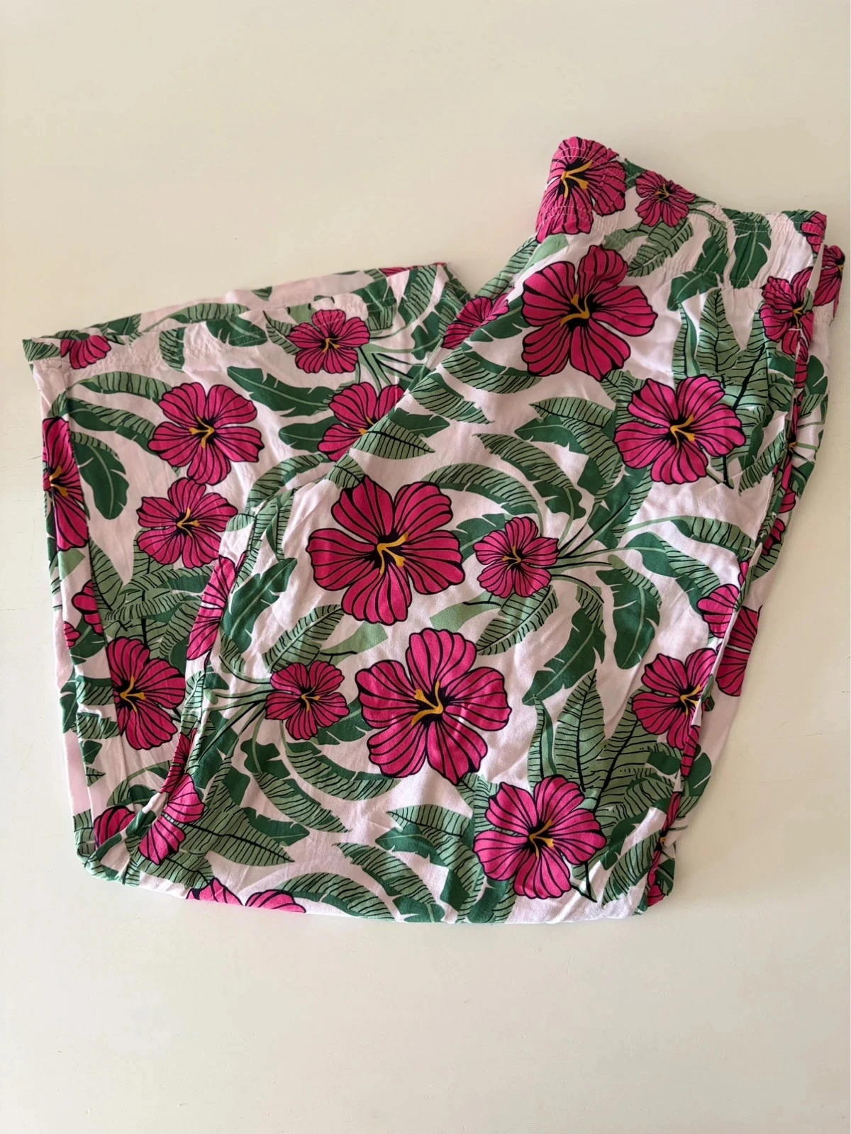 🌸 Pantalon fluide Esmara imprimé tropical Femme Taille XL